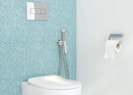 Zestaw WC podtynkowy 6 w 1 biały chrom CDES6ZPW