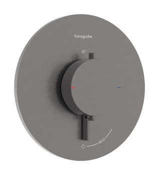 HG Ecostat Comfort S Bateria termostatyczna do 1 odbiornika, podtynkowa, Czarny Chrom Szczotkowany