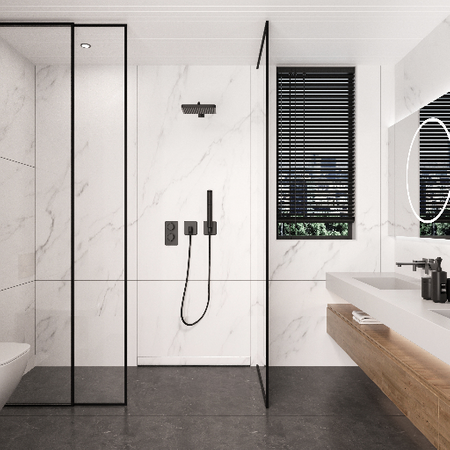 W-Drain NEXT 2w1 Odpływ liniowy ścienny 80 cm dwustronny chrom