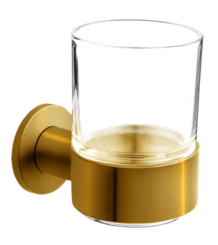 SMILE szklanka pojedyncza, szczotkowane złoto