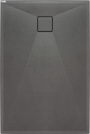Brodzik granitowy prostokątny 140x80 cm antracyt metalik KQR T48B