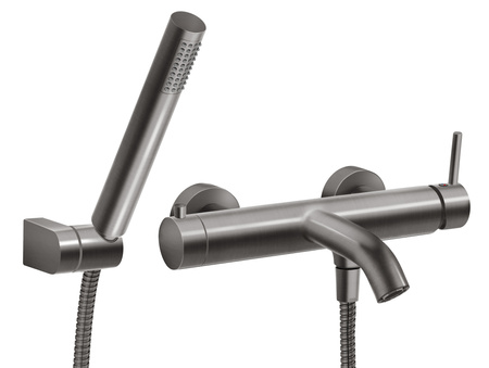 CIRICULUS zestaw natryskowy z baterią wannową, gun metal