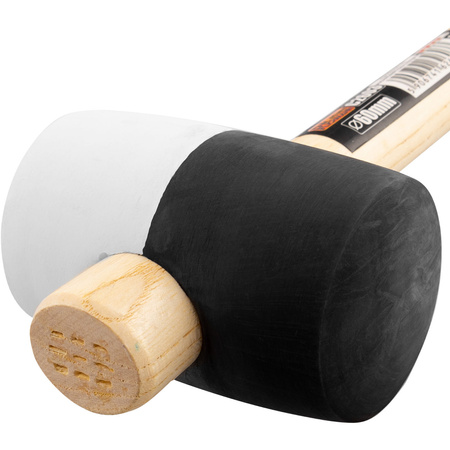 MŁOTEK GUM.  90 BIAŁO-CZARNY RĄCZKA DREWNO