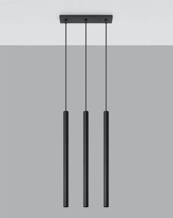 Lampa wisząca PASTELO 3 czarna
