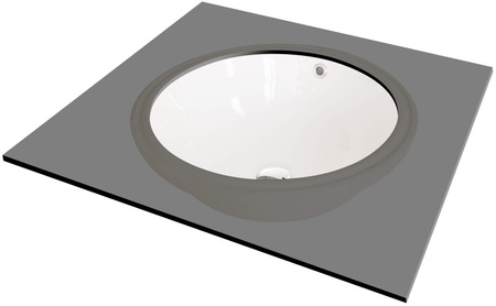 Umywalka ceramiczna podblatowa biały CGA 6U3U