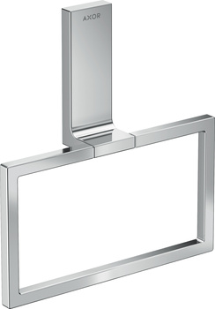 AX Universal Rectangular Wieszak na ręcznik typu Ring, Chrom