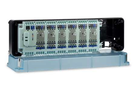 Salus przewodowa listwa sterująca KL0624V z transformatorem, 6 stref, 24 V AC