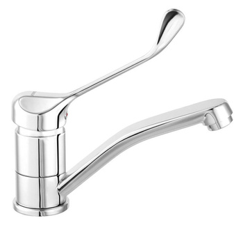 ALGEO MEDICO bateria umywalkowa stojąca niska z obrotową wylewką, chrom