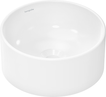 HG Xuniva S Umywalka nablatowa 300/300 bez otworu na baterię, bez przelewu, SmartClean, Biały