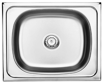 Zlewozmywak stalowy 1-komorowy satyna stal ZEU 010A