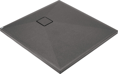 Brodzik granitowy kwadratowy 90x90 cm antracyt metalik KQR T41B