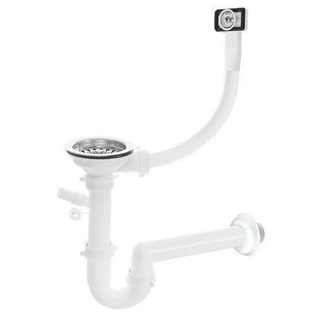 Syfon 3,5" z przelewem do zlewozmywaka 1-komorowego