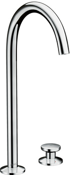 AX One 2-otworowa bateria umywalkowa Select 260 z kompletem odpływowym Push-Open, Chrom
