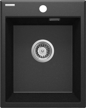 Zlewozmywak granitowy 1-komorowy grafit metalik nero ZQE G104