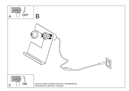 Lampa biurkowa INCLINE biała