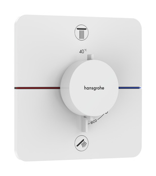 HG ShowerSelect Comfort Q Bateria termostatyczna do 2 odbiorników zgodna z normą EN 1717, podtynkowa, Biały Matowy