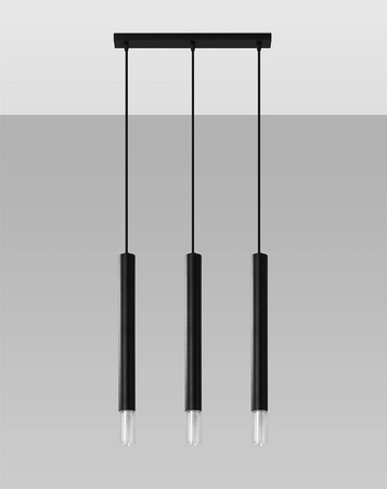 Lampa wisząca WEZYR 3 czarna