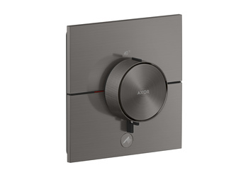 AX ShowerSelect ID Bateria termostatyczna HighFlow do 1 odbiornika z dodatkowym wyjściem, kwadratowa, podtynkowa, Czarny Chrom Szczotkowany