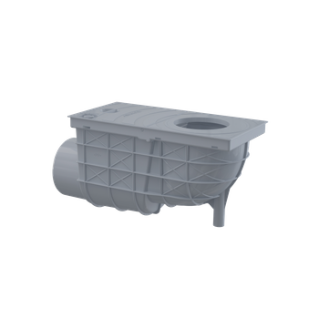 Wpust deszczowy uniwersalny 300×155/110 mm boczny, szary