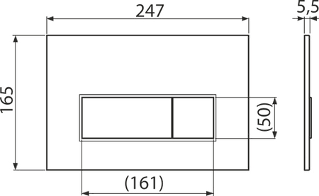 Przycisk kompletny chrom (A05)