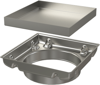 Gardziel nastawna kratki + Dwustronny ruszt 130×130 mm, stal nierdzewna