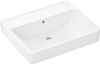 HG Xanuia Q Umywalka wisząca 600/480 bez otworu na baterię, z przelewem, SmartClean, Biały