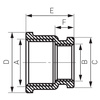 Mufa redukcyjna mosiężna 2" x 1 1-4" żółta