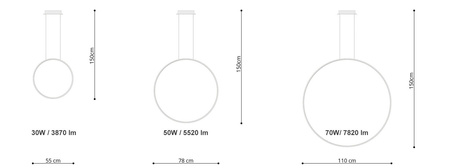 Lampa wisząca RIO 55 biały LED 3000K