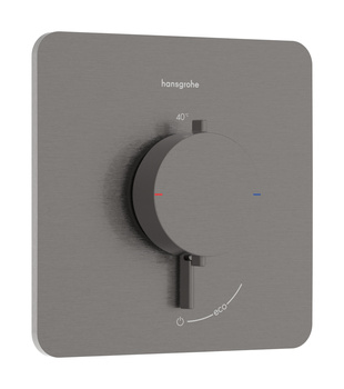 HG Ecostat Comfort Q Bateria termostatyczna do 1 odbiornika, podtynkowa, Czarny Chrom Szczotkowany