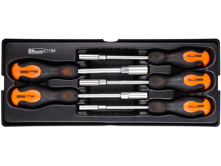WKŁAD - WKRĘTAKI NASADOWE 6-13 MM 5 ELEM. + TACKA C1101