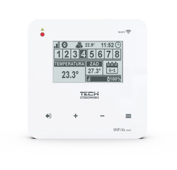 Bezprzewodowy regulator pokojowy WiFi 8s mini biały