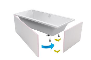 EXCELLENT Flex obudowa do zabudowy wanny płytkami OBEX.P.18X85WH
