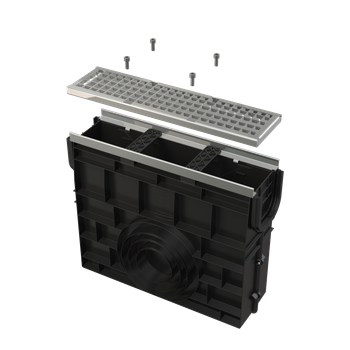 Odwodnienie zewnętrzne studzienka dla AVZ103 z obramowaniem metalowym, ruszt ocynkowany, C250