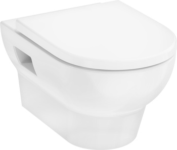 HG GladeLake S Miska wisząca WC 540, AquaChannel Flush z deską WC, Biały