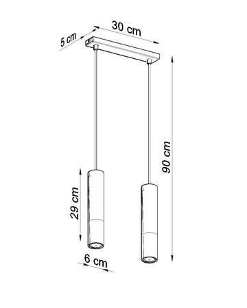 Lampa wisząca LOOPEZ 2 czarny/złoty