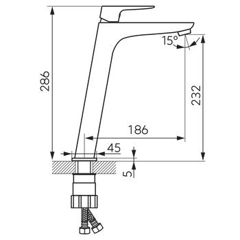 VITTO VL bateria umywalkowa nablatowa, złota