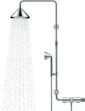 AX Showers/Front Komplet prysznicowy 240 2jet z termostatem, Chrom