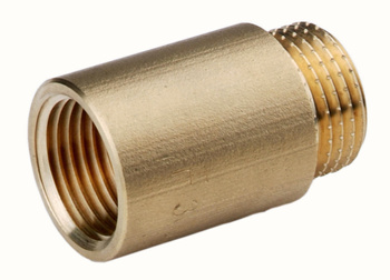 Przedłużka mosiężna 1-2" 60 mm żółta