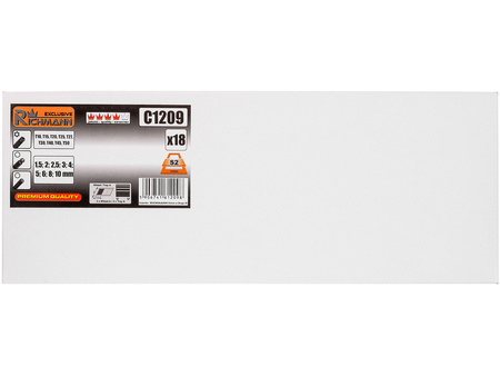 WKŁAD -  IMBUSY 1.5-10 MM + TORX T10-T50, S2 18 ELEM. + TACKA C1101