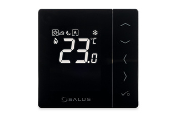 Salus przewodowy, podtynkowy, cyfrowy regulator temperatury VS35B, dobowy, czarny, 230 V