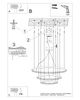 Żyrandol RIO 3 55/78/110 biały LED 3000K