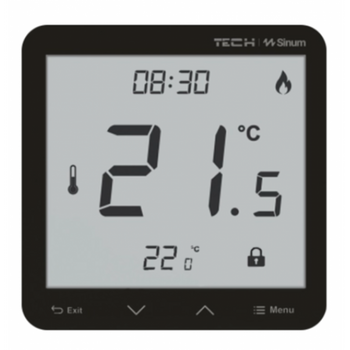 Przewodowy regulator temperatury Sinum R-S3 czarny