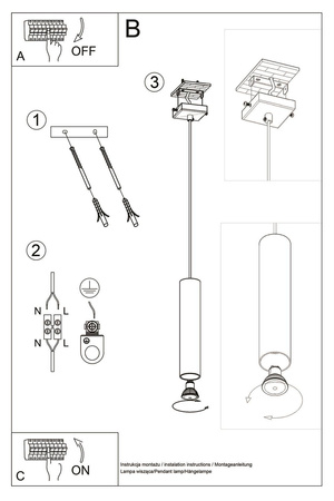 Lampa wisząca LINO 1