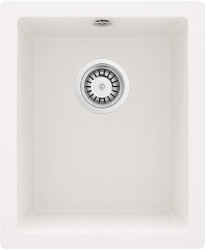 Zlewozmywak granitowy 1-komorowy podwieszany alabaster stal ZQA A10B