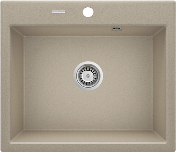 Zlewozmywak granitowy 1-komorowy piasek stal ZQN 7103