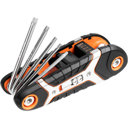 KLUCZE TORX SKŁADANE T9-T40 8 ELEM.