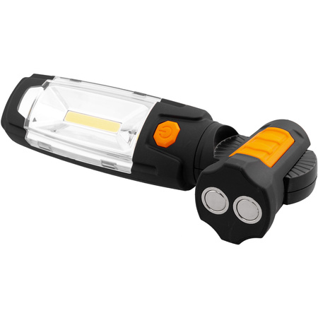 LAMPA AKU. 3W + 6 LED, OBROTOWA 360* MAGNETYCZNA