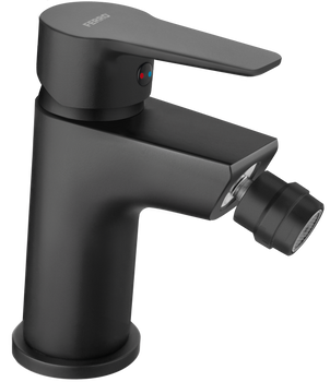 RITTO BLACK bateria bidetowa stojąca, korek automatyczny z tworzywa, czarny