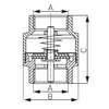 Filtr skośny siatkowy z magnesem, nakrętno-nakrętny, DN32, G1 1/4