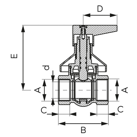 Zawór kulowy gazowy z dźwignią GW-GZ 1 1-2" typ G61